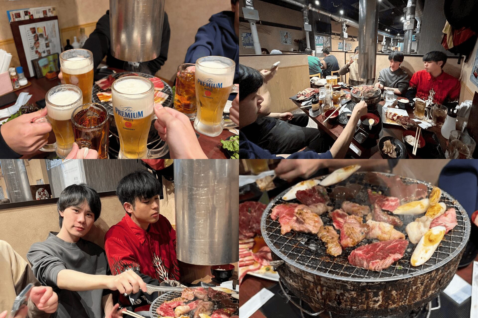 焼肉とビールの組み合わせは最高ですね！この日食べたお肉が筋肉になってくれるのが楽しみです。